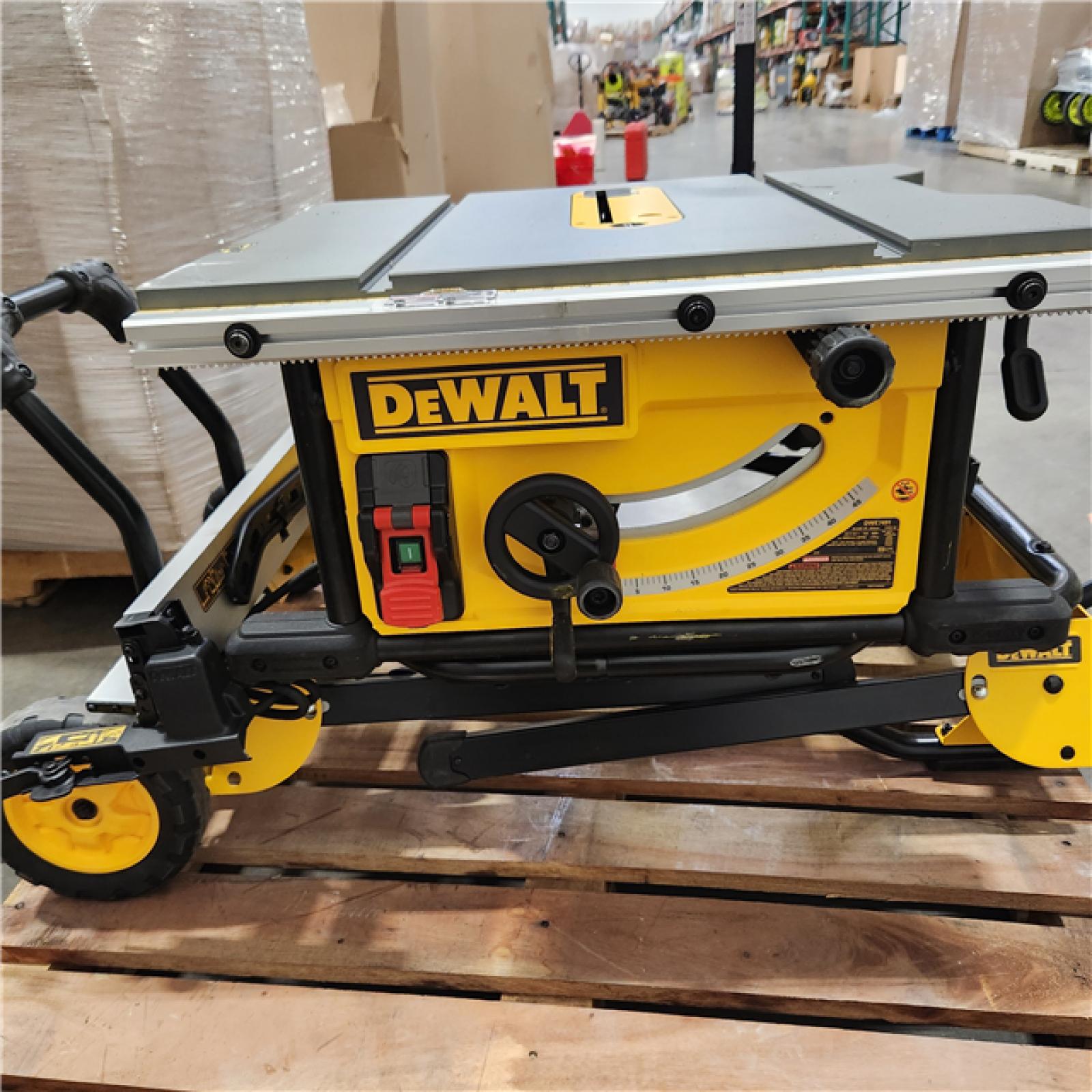 As-Is DEWALT 15 Amp Corded 10 in. Job Site Table Saw with Rolling Stand