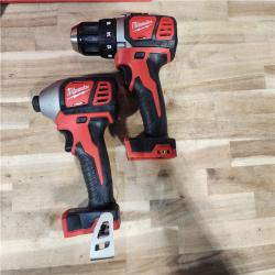 HOUSTON LOCATION - AS-IS Milwaukee 18V Lithium-Ion Cordless Drill Driver/Impact Driver Combo Kit