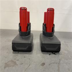 AS-IS - Milwaukee M12 12V Lithium-Ion XC High Output 5.0 Ah Battery (2-Pack) Starter Kit
