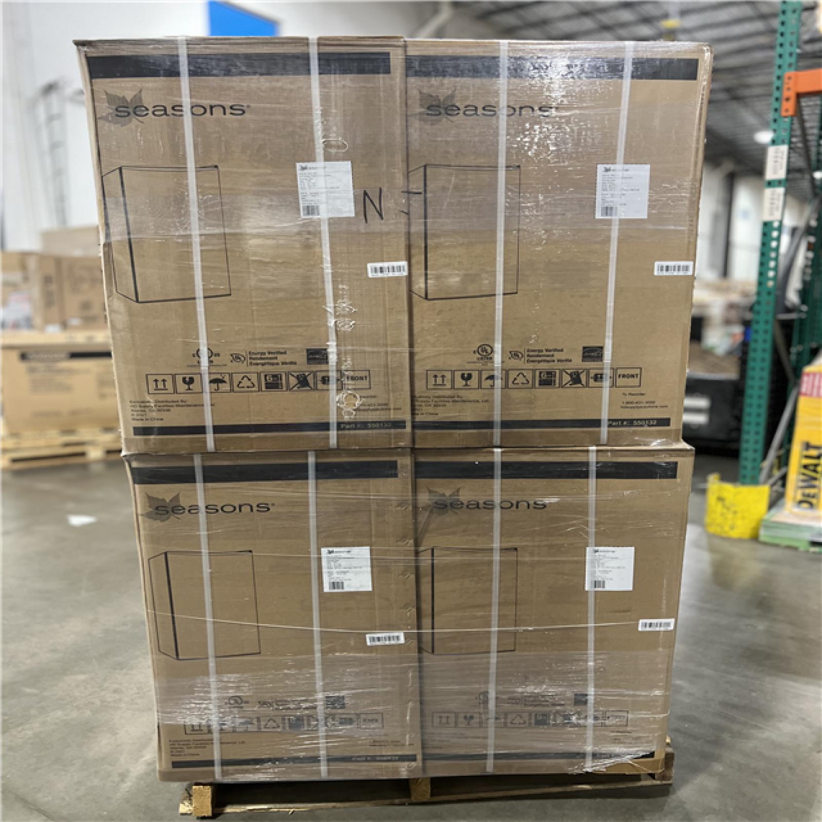 DALLAS LOCATION - Seasons® 3.3 Cu. Ft. Compact Refrigerator W/ Chiller (White) PALLET - (12 UNITS)