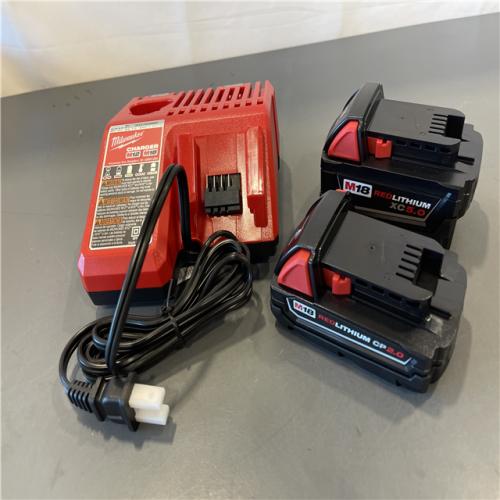 AS-IS - Milwaukee M18 18-Volt Lithium-Ion Starter Kit with One 5.0 Ah and One 2.0 Ah Battery and Charger