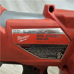 AS-IS Milwaukee FUEL 18-Volt Lithium-Ion Brushless Cordless Coil Roofing Nailer (Tool Only)