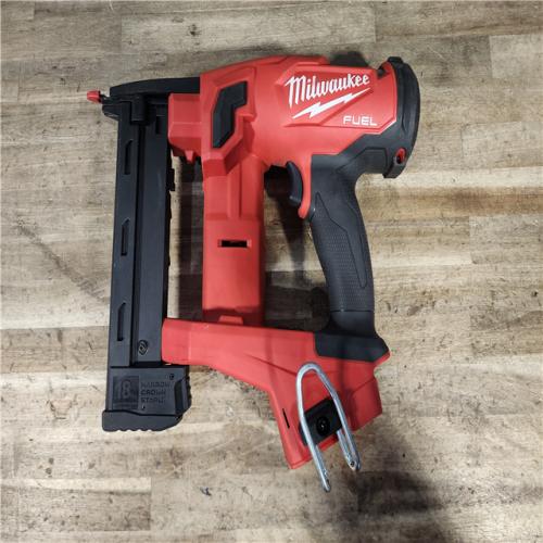 HOUSTON LOCATION - AS-IS Milwaukee  FUEL 18-Volt Lithium-Ion Brushless Cordless 18-Gauge 1/4 in. Narrow Crown Stapler (Tool-Only)