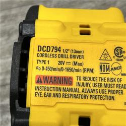AS-IS DEWALT Atomic 20V Lithium-Ion Cordless Compact 1/2 in. Drill/Driver Kit
