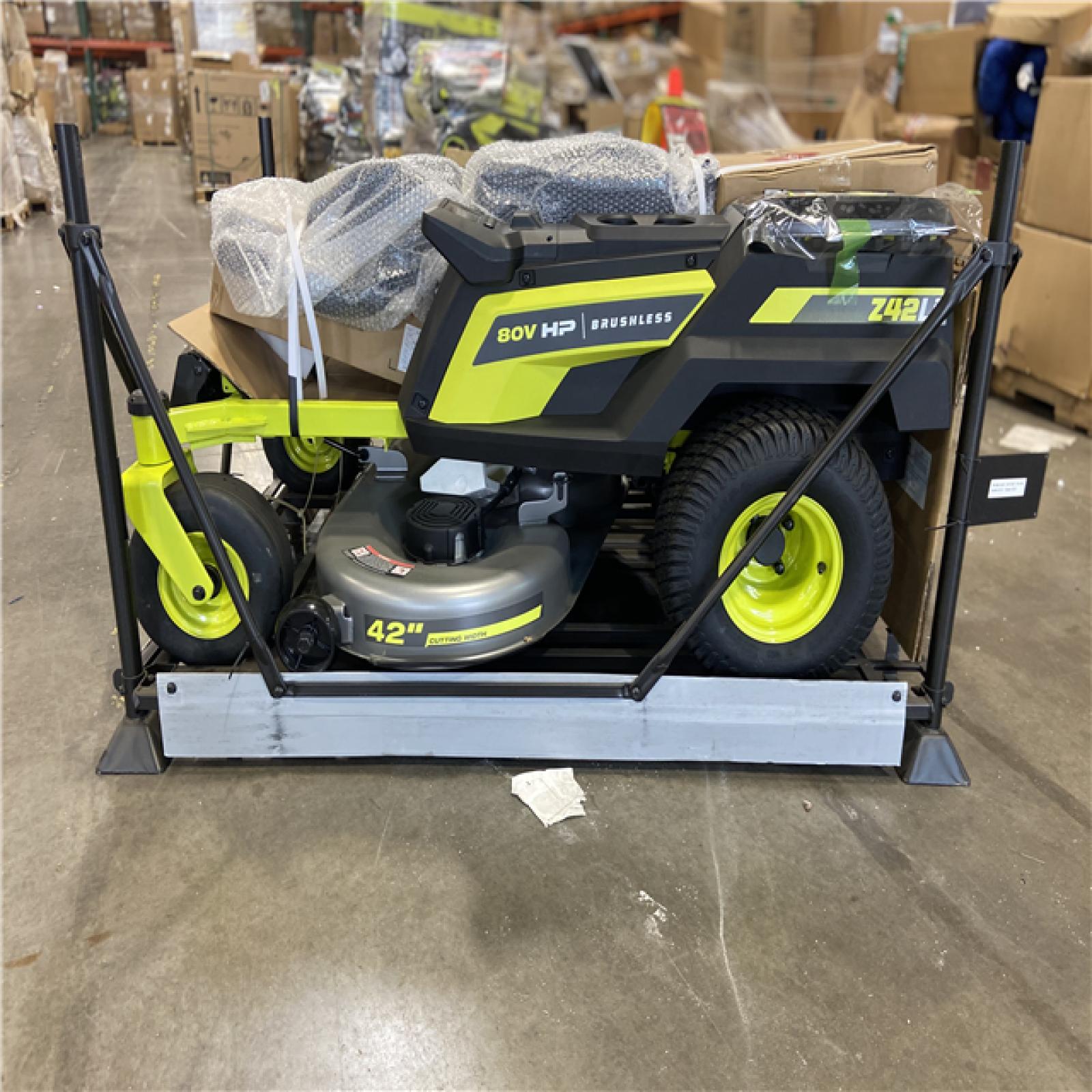 DALLAS LOCATION -RYOBI 80V HP Brushless 42 in. Battery Electric Cordless Zero Turn Riding Mower (2) 80V Batteries (2) 40V Batteries and Charger
