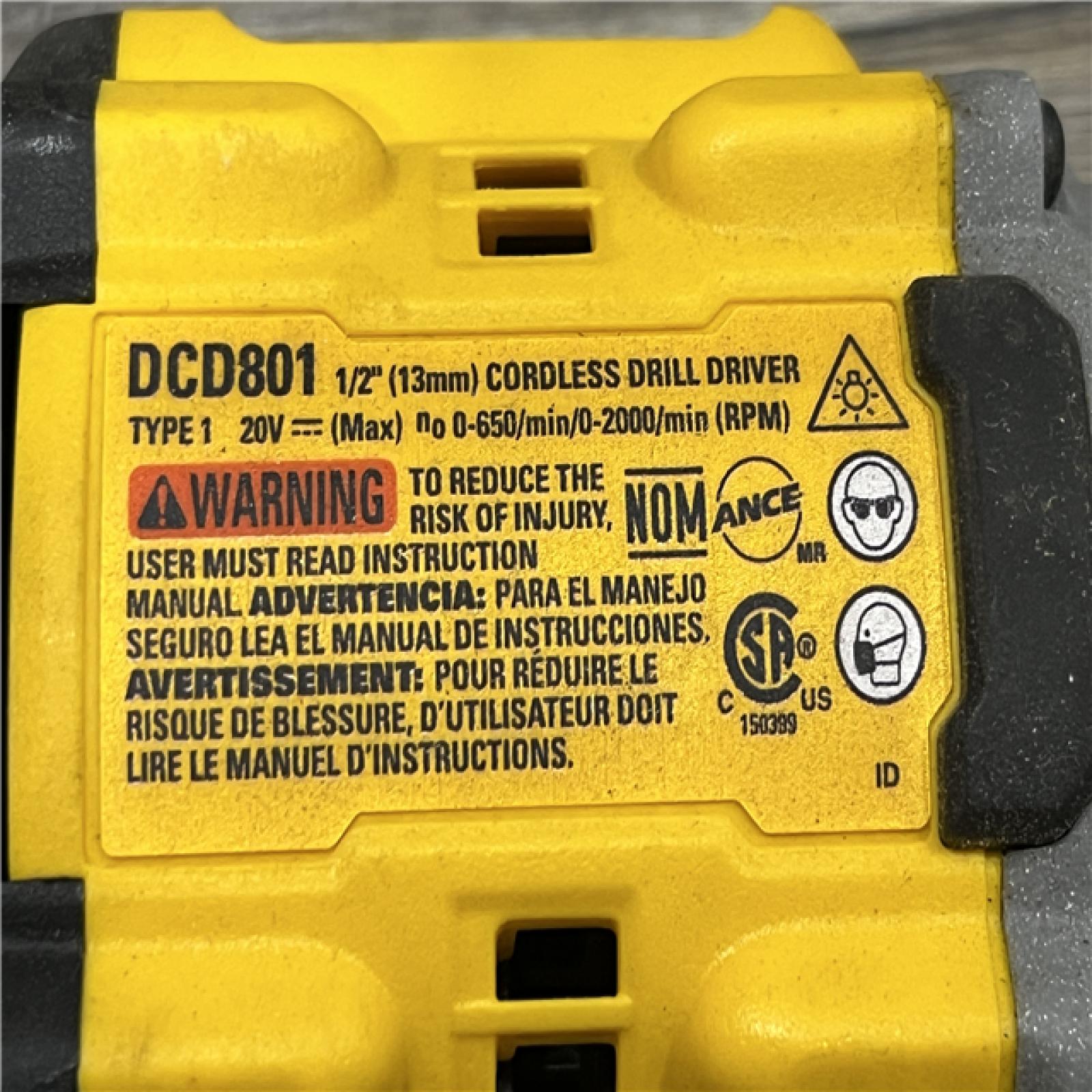 AS-IS DEWALT 20V XR Lithium-Ion Cordless Brushless 1/2 in. Drill/Driver Kit