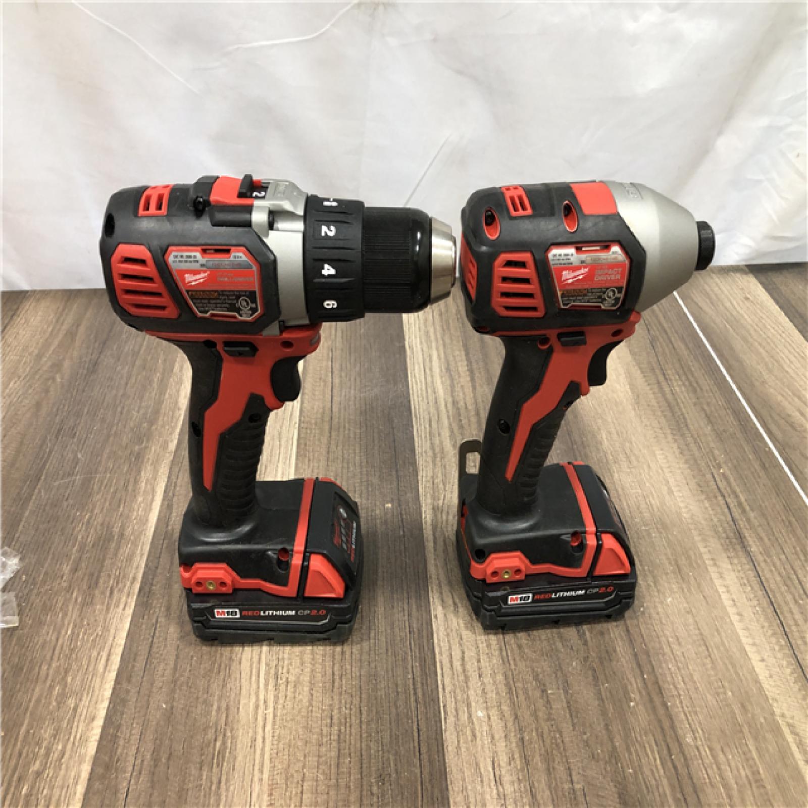 AS-IS Milwaukee 18V Lithium-Ion Cordless Drill Driver/Impact Driver Combo Kit