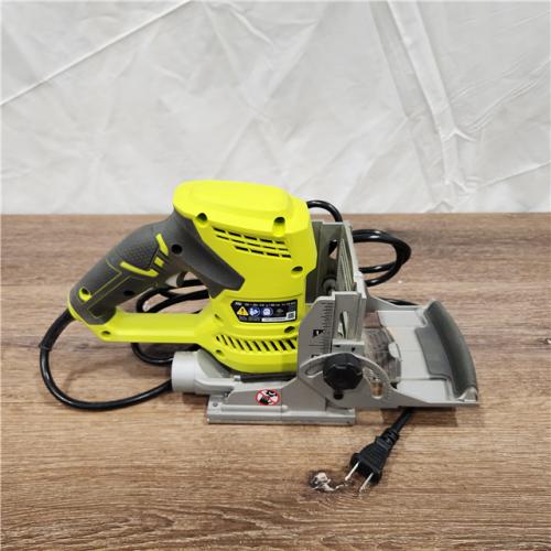 AS-IS RYOBI 6 Amp Corded AC Biscuit Joiner Kit with Dust Collector and Bag