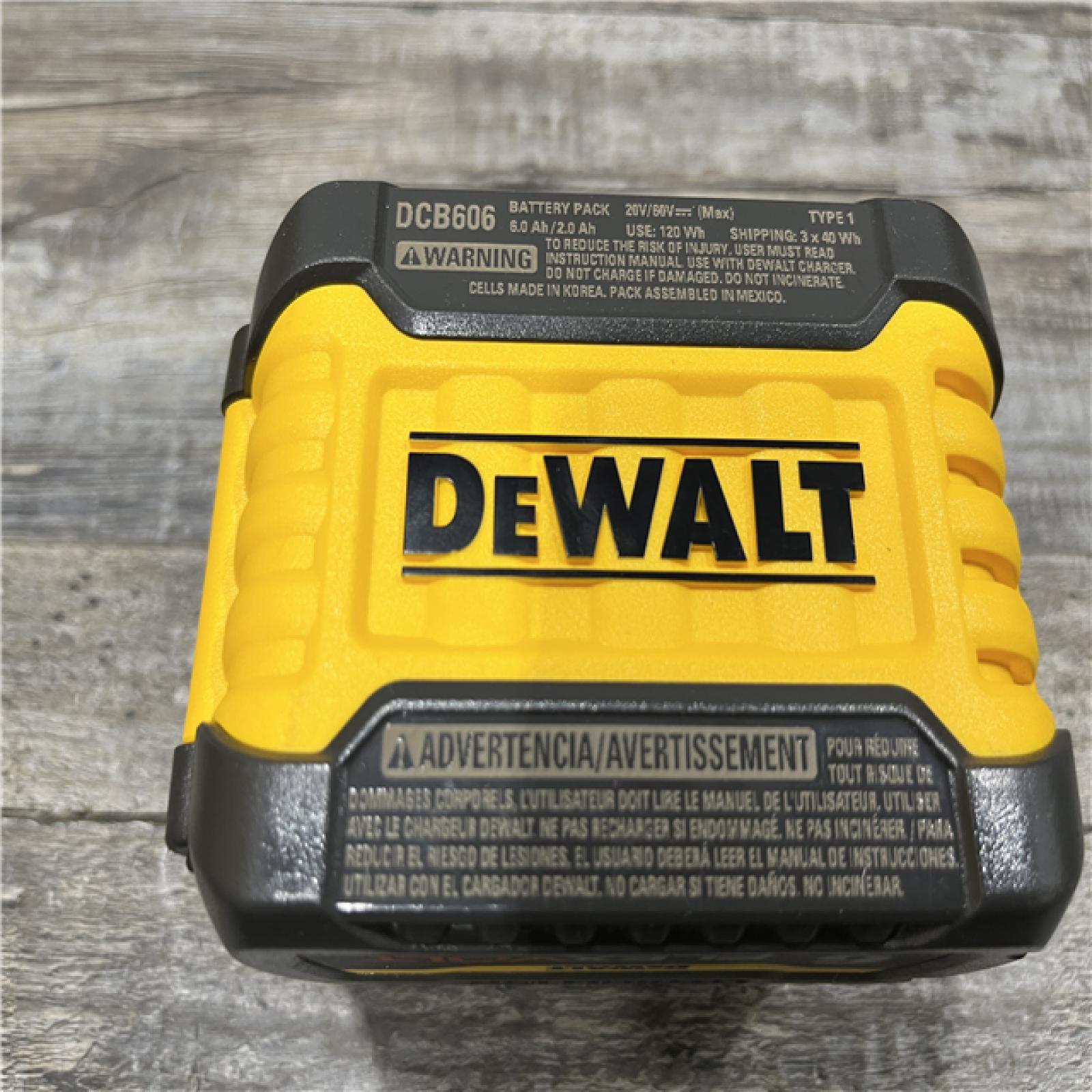 AS-IS DEWALT FLEXVOLT 20V/60V MAX Lithium-Ion 6.0Ah Battery Pack Kit