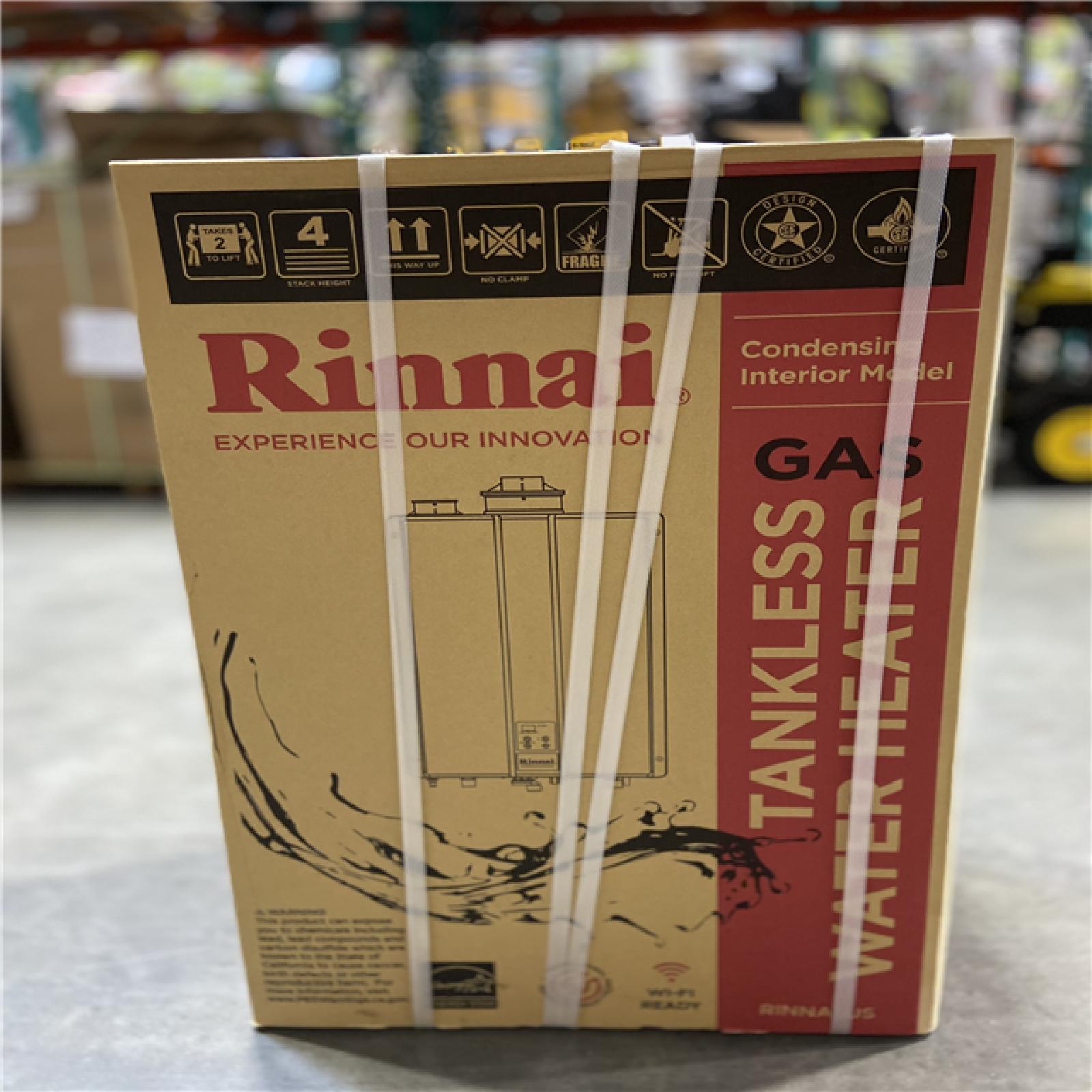 NEW! - Rinnai RU160iN Condensing Tankless Hot Water Heater, 9 GPM, Natural Gas, Indoor Installation