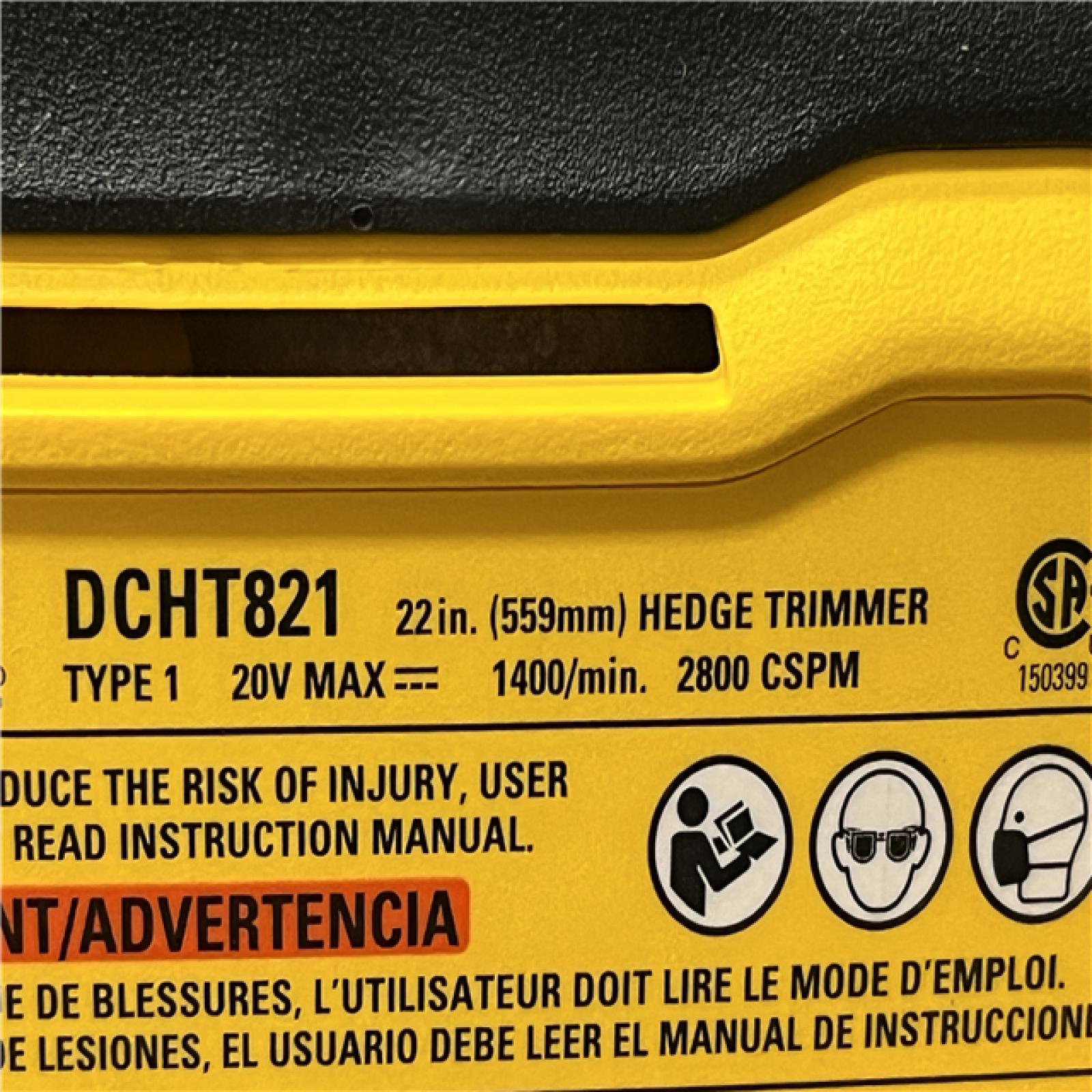 AS-IS DEWALT 20V MAX 22 in. Cordless Battery Powered Hedge Trimmer (Tool Only)