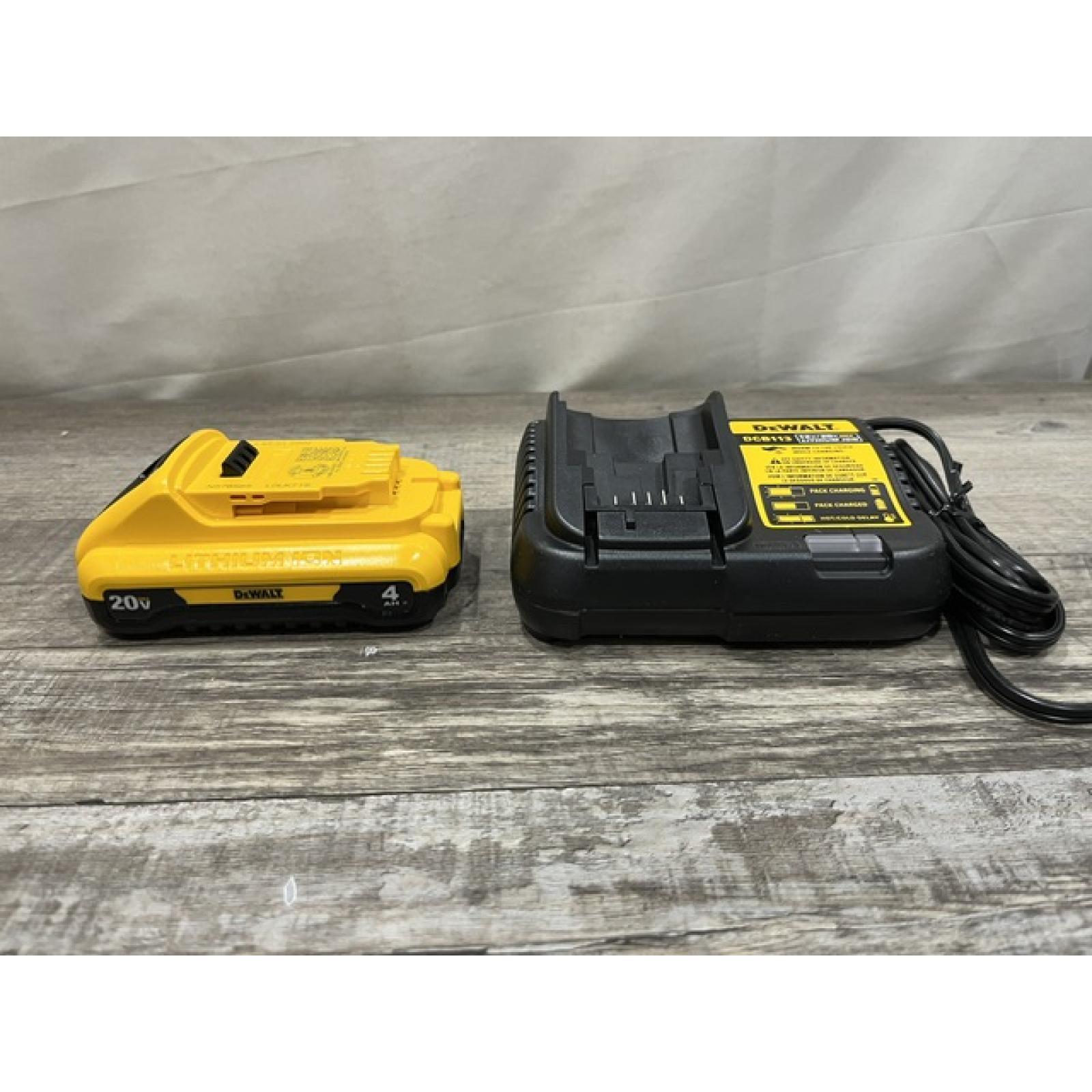 AS-IS DEWALT 20-Volt MAX Lithium-Ion 4.0Ah Battery with 12-Volt to 20-Volt MAX Charger