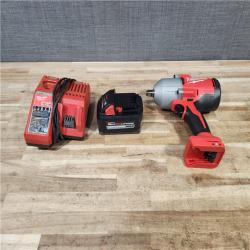 HOUSTON LOCATION - AS - IS Milwaukee 12/18V Lithium-Ion Cordless 3/8 in. Ratchet and 1/2 in. High Torque Impact Wrench W/ BATTERY & CHARGER