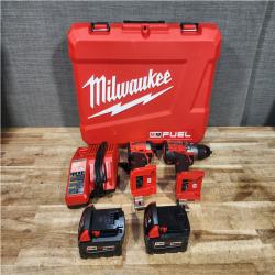 Houston Location AS-IS Milwaukee FUEL 18V Lithium-Ion Brushless Cordless Hammer Drill and Impact Driver Combo Kit