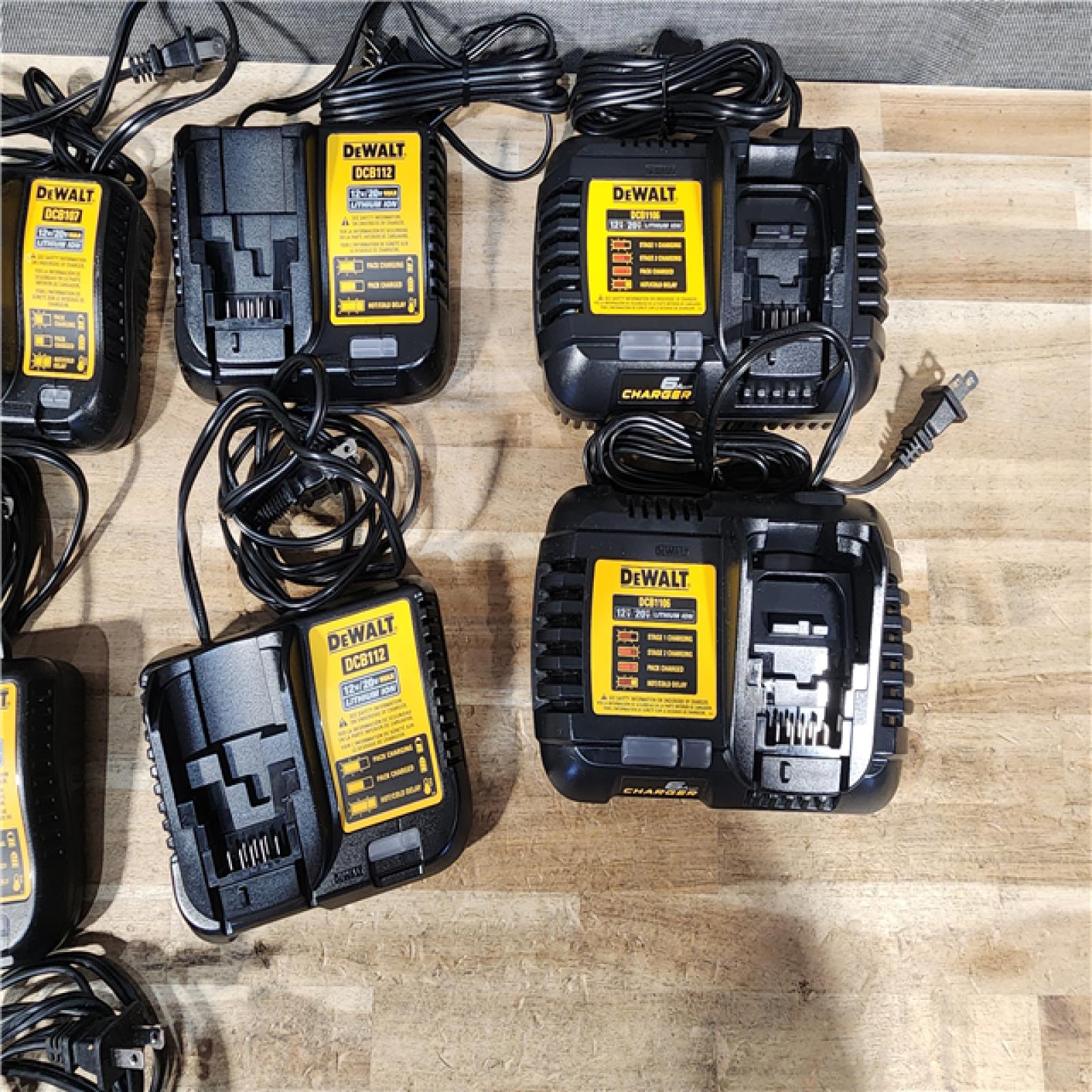 HOUSTON LOCATION - AS - IS DEWALT BATTERY CHARGER PACK QTY - 9
