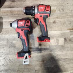 HOUSTON LOCATION - AS-IS Milwaukee 18V Cordless Brushed 2-Tool Drill/Driver and Impact Driver Kit