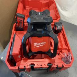 AS-IS - Milwaukee M18 2000 Ft. Red Exterior Rotary Laser Level Kit with Receiver and Receiver Clamp