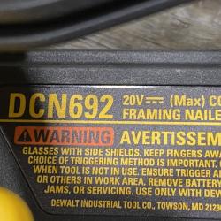 AS-IS DEWALT 20V MAX Brushless Li-Ion Framing Nailer (Tool Only)