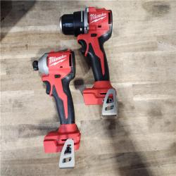 HOUSTON LOCATION - AS-IS M18 18-Volt Lithium-Ion Brushless Cordless Compact Hammer Drill/Impact Combo Kit (2-Tool) with (2) Batteries, Bag