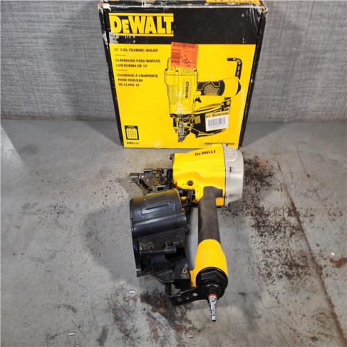 HOUSTON LOCATION - AS-IS DEWALT Pneumatic 15° Coil Framing Nailer (TOOL ONLY)