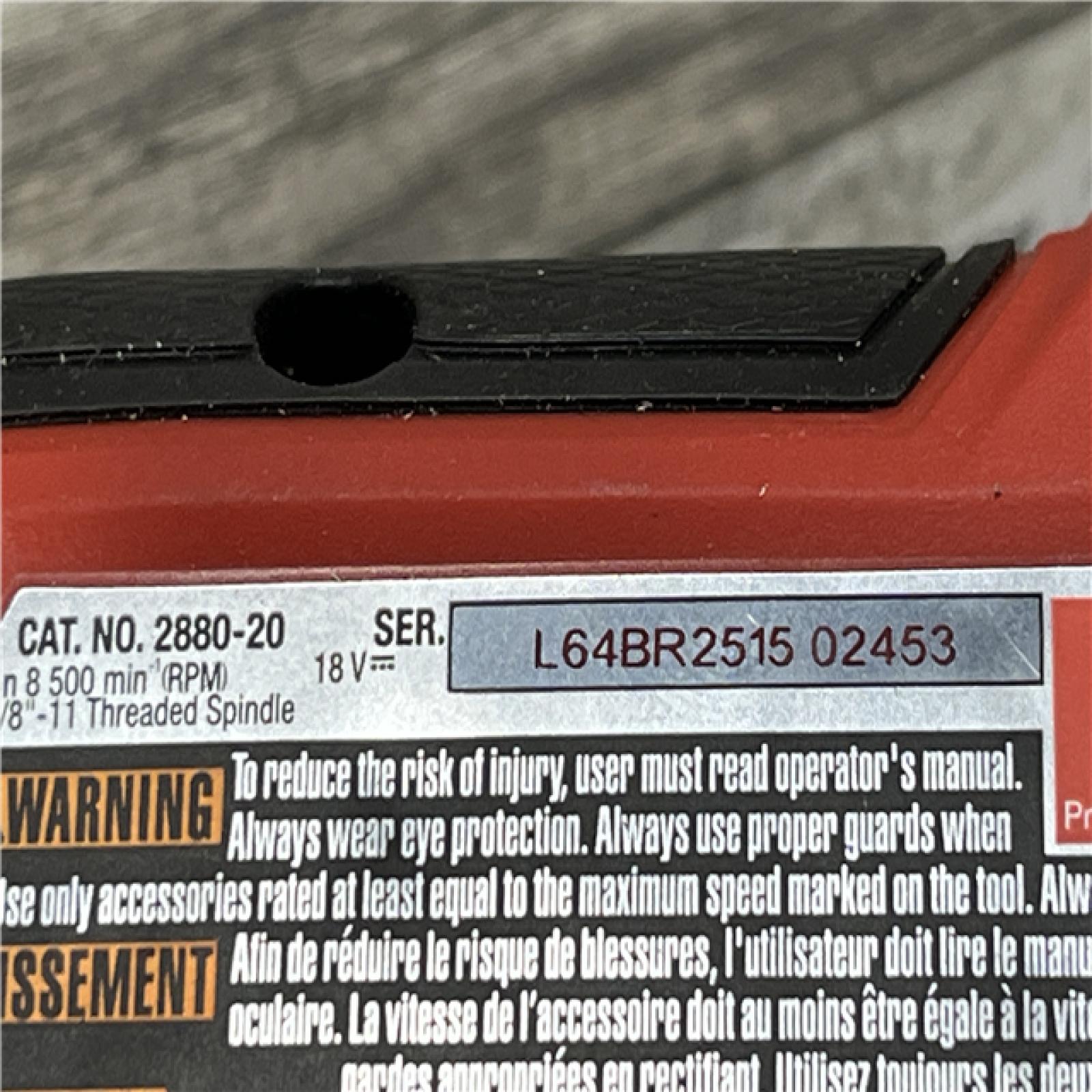 AS-IS Milwaukee FUEL 18V Lithium-Ion Brushless Cordless 4-1/2 in./5 in. Grinder w/Paddle Switch (Tool-Only)