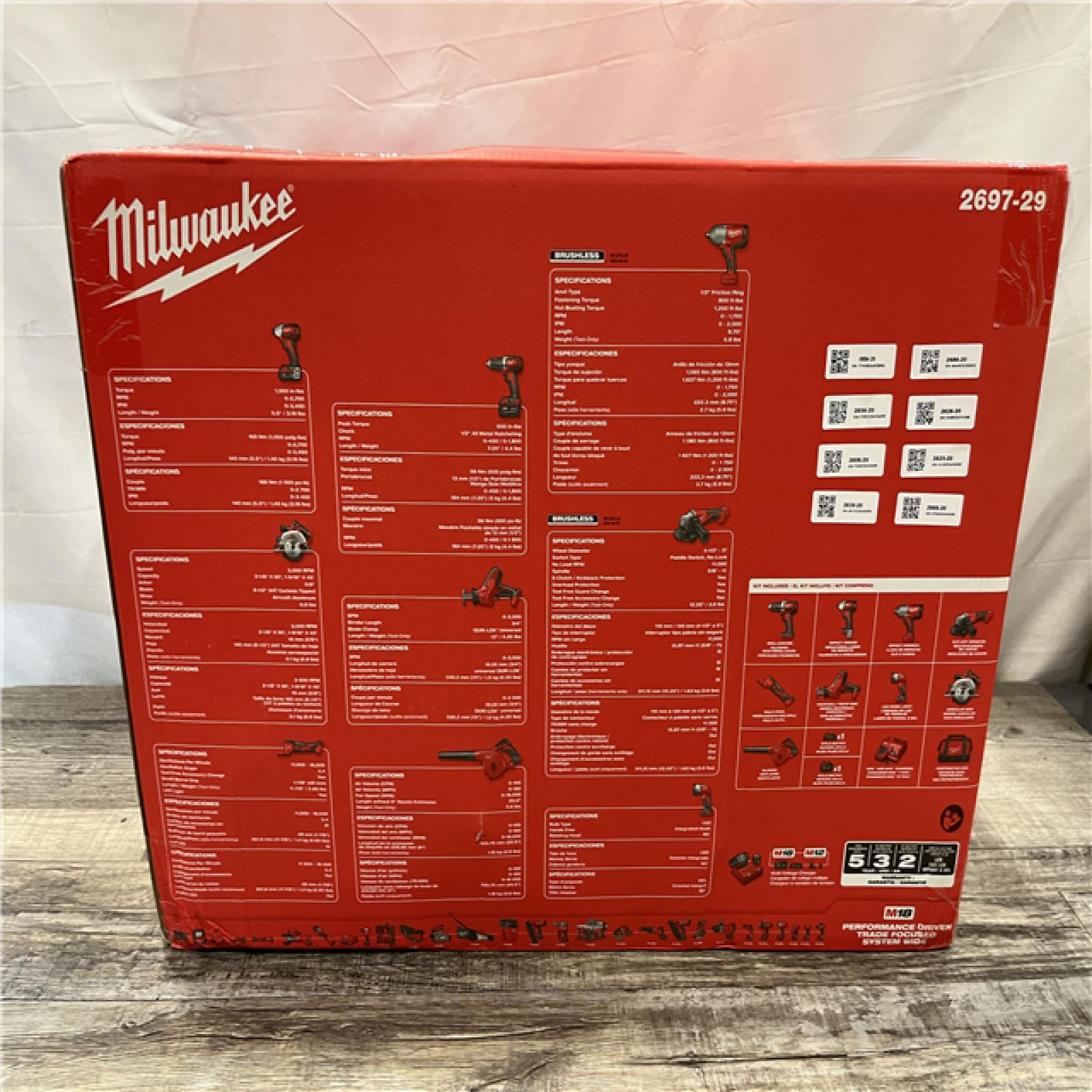 NEW - Milwaukee 18-Volt Lithium-Ion Cordless (9-Tool) Combo Kit