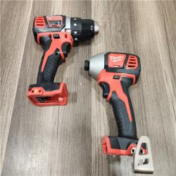 AS-IS Milwaukee 18V Cordless Brushed 2 Tool Drill/Driver and Impact Driver Kit