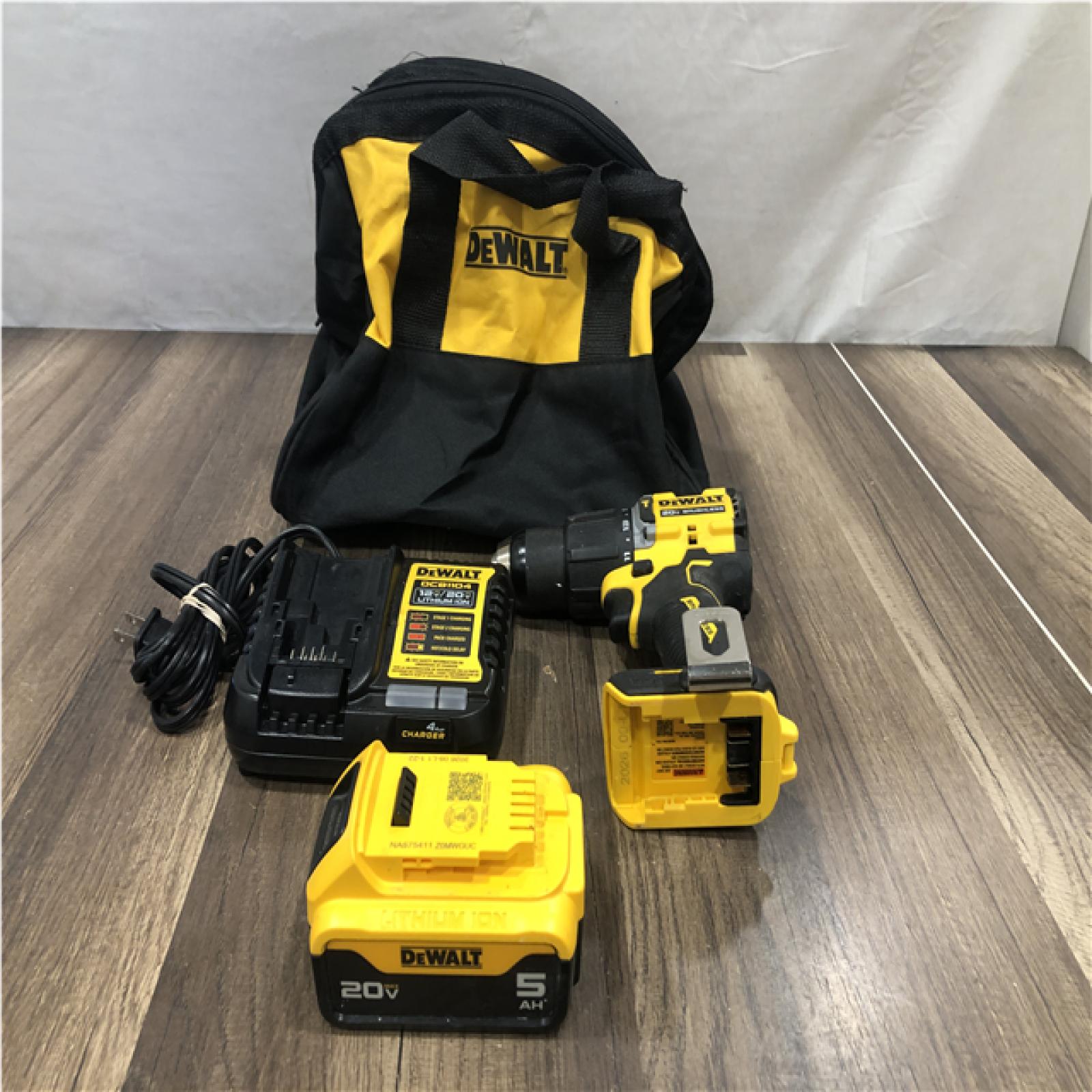 AS-IS DEWALT ATOMIC 20V Lithium-Ion Cordless 1/2 in. Hammer Drill Kit