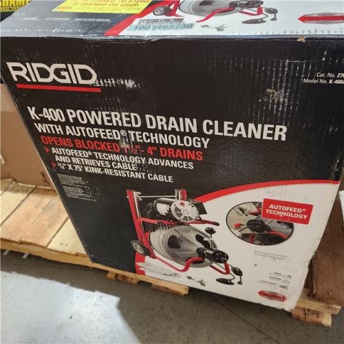 Dallas Location - As-Is K-400 AutoFeed Drain Cleaning Snake Auger