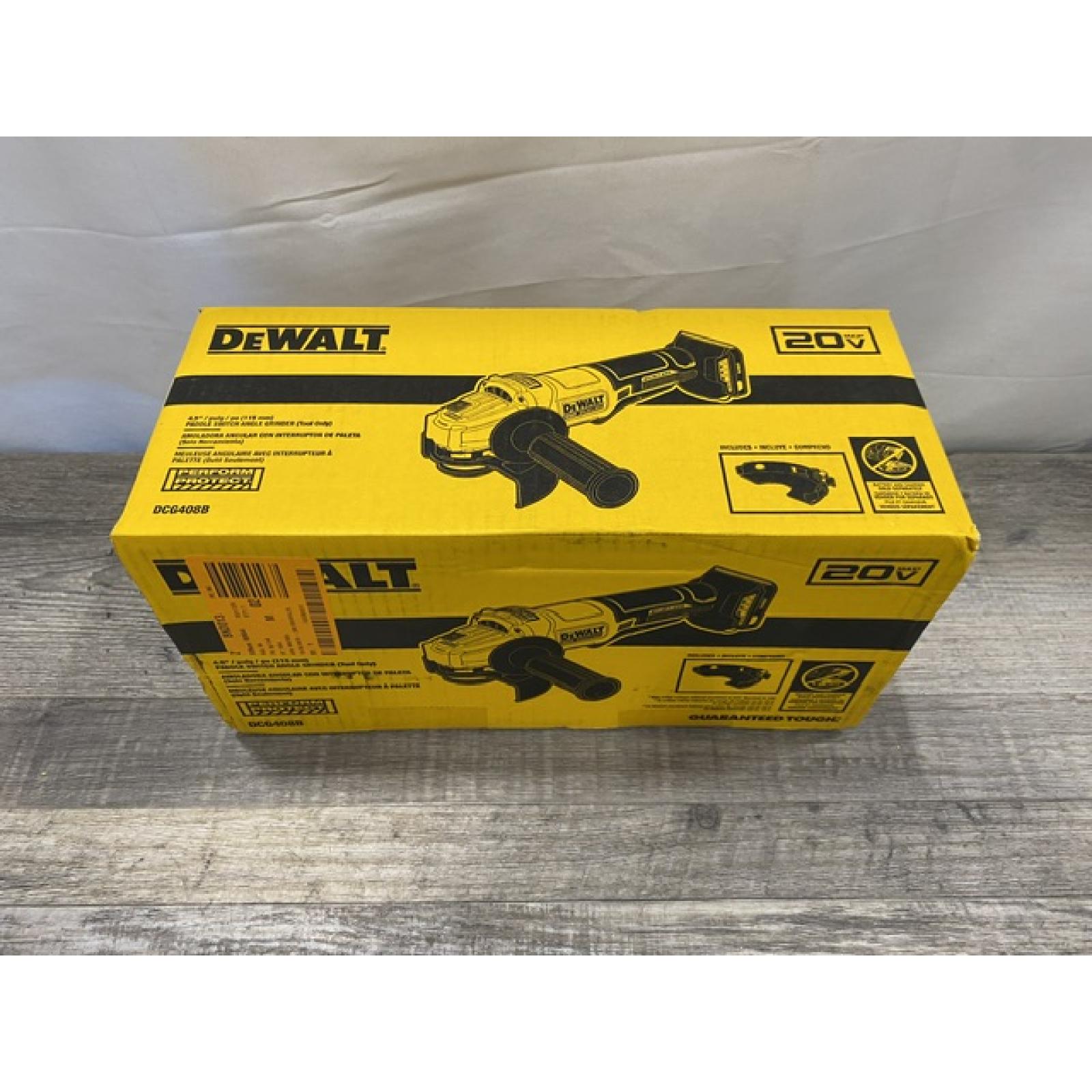 NEW - DEWALT 20V MAX Cordless Brushless 4-1/2 in. Angle Grinder with Paddle Switch (Tool Only)