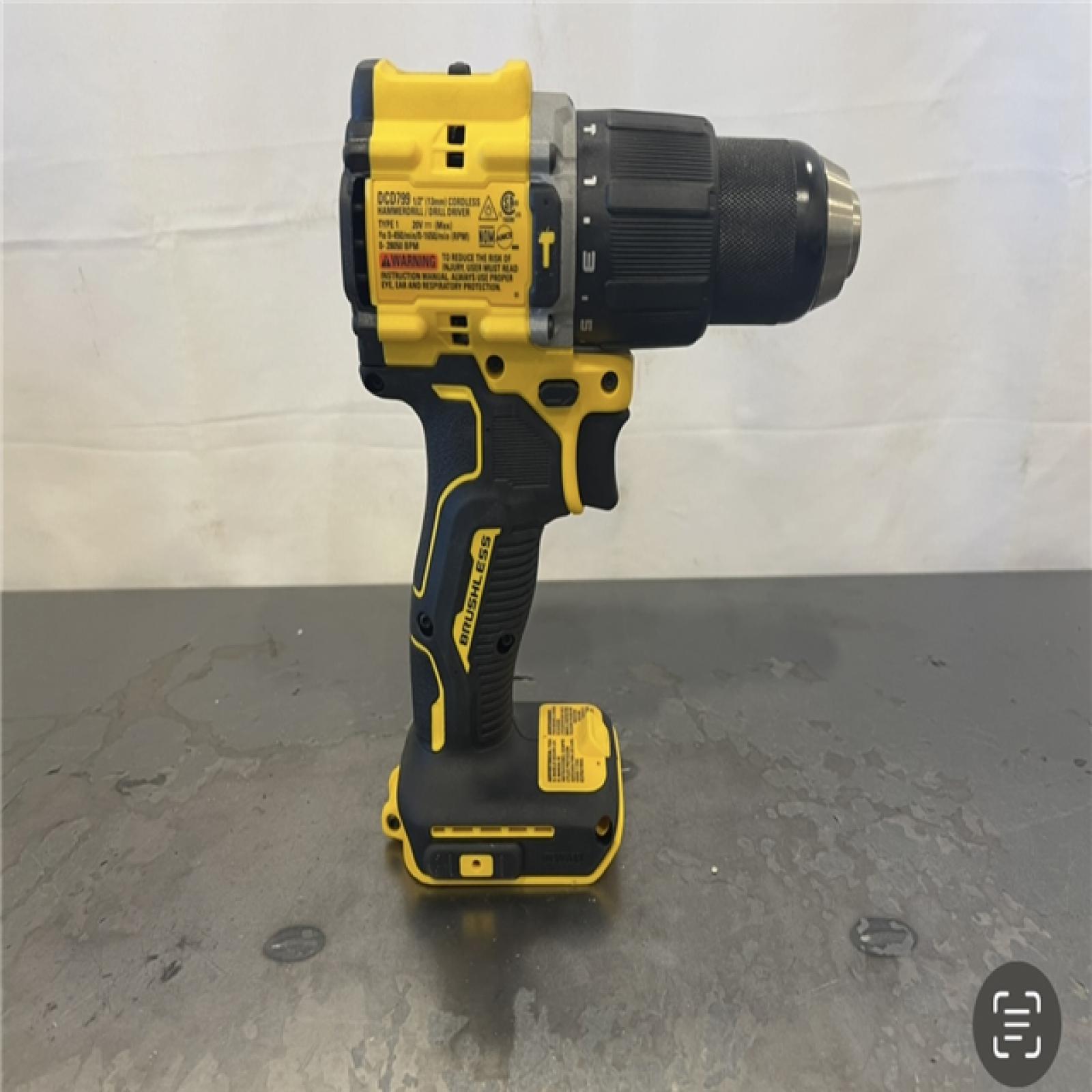 AS-IS- DeWalt ATOMIC 20V Lithium-Ion Cordless 1/2 in. Hammer Drill Kit with 5.0 Ah Battery and Charger