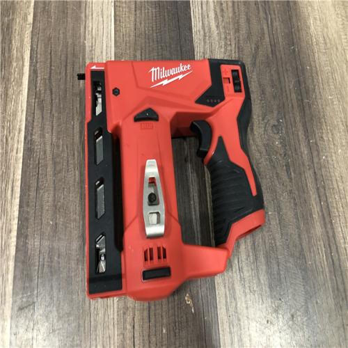 AS-IS Milwaukee 12-Volt Lithium-Ion Cordless 3/8 in. Crown Stapler (Tool-Only)