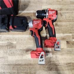 HOUSTON LOCATION - AS - IS Milwaukee 18-Volt Lithium-Ion Brushless Cordless Compact Hammer Drill/Impact Combo Kit