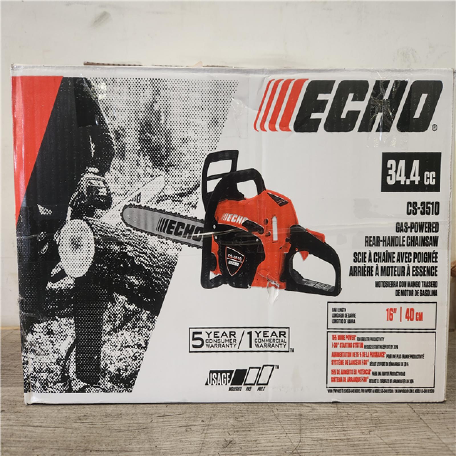Phoenix NEW ECHO 16 in. 34.4 cc Gas 2-Stroke Engine Rear Handle Chainsaw