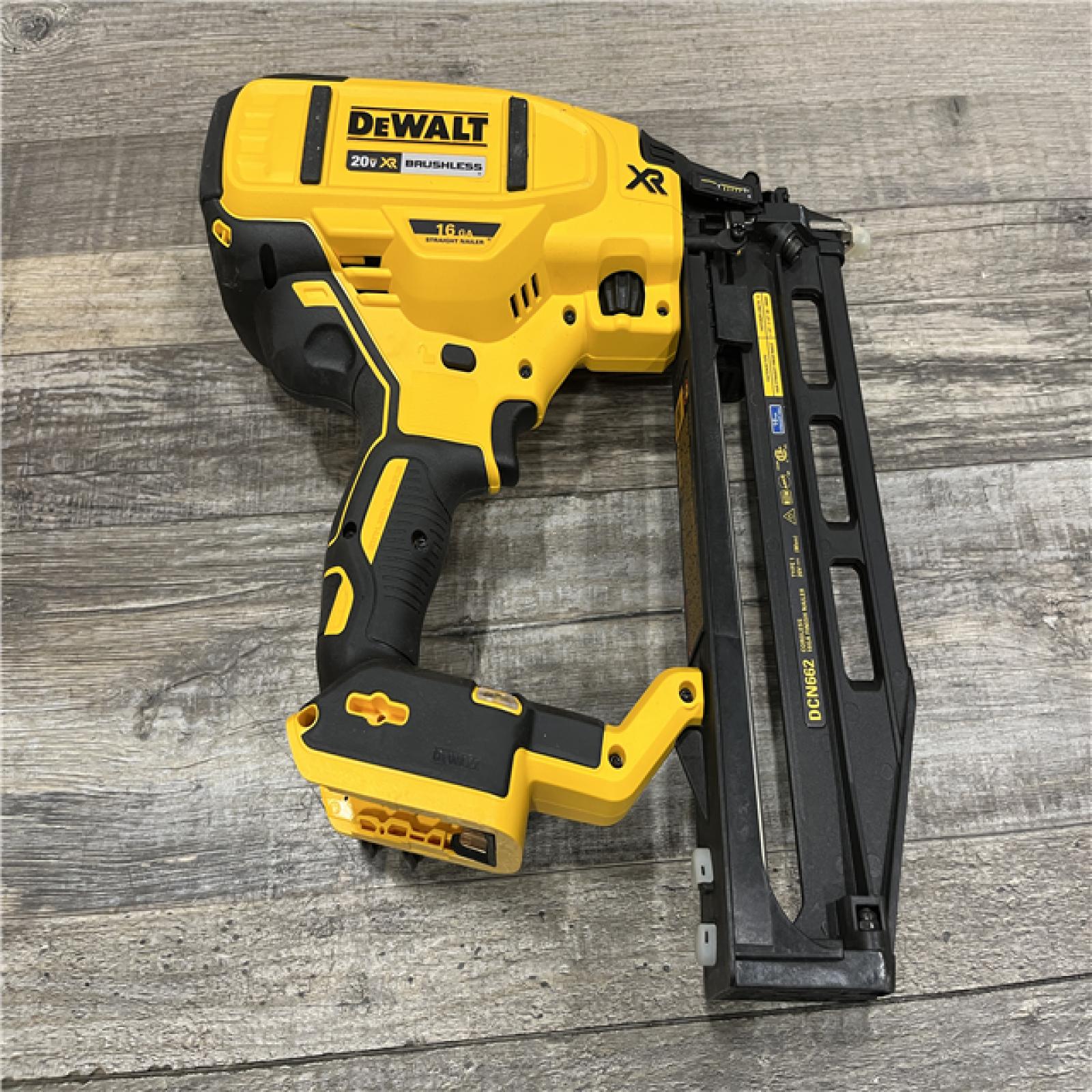 AS-IS DEWALT 20V MAX XR 16-Gauge Lithium-Ion Cordless Finish Nailer (Tool Only)