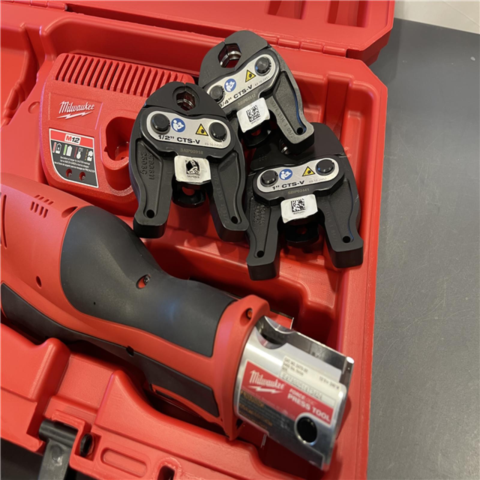 AS-IS - Milwaukee M12 12-Volt Lithium-Ion Force Logic Cordless Press Tool Kit
