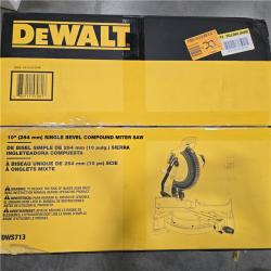 AS-IS DEWALT 15 Amp Corded 10 in. Compound Single Bevel Miter Saw