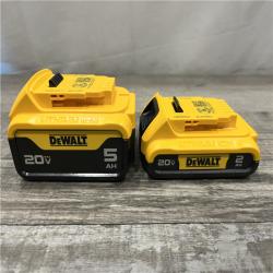 AS-IS DEWALT 20V MAX Lithium-Ion Battery Kit with 5.0Ah and 2.0Ah Battery and Charger