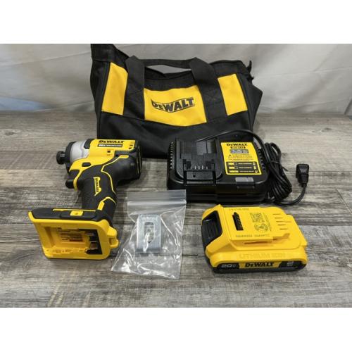 AS-IS DEWALT Atomic 20V Max Lithium-Ion Brushless Cordless Compact 1/4 in. Impact Driver Kit