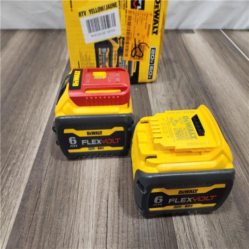 AS-IS DEWALT FLEXVOLT 20V/60V MAX Lithium-Ion 6.0Ah Battery Pack (2 Pack)