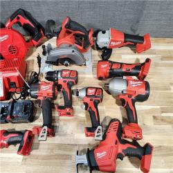 HOUSTON LOCATION - AS-IS Milwaukee 10 Tool Combo Kit W/ (2) Battery & Charger