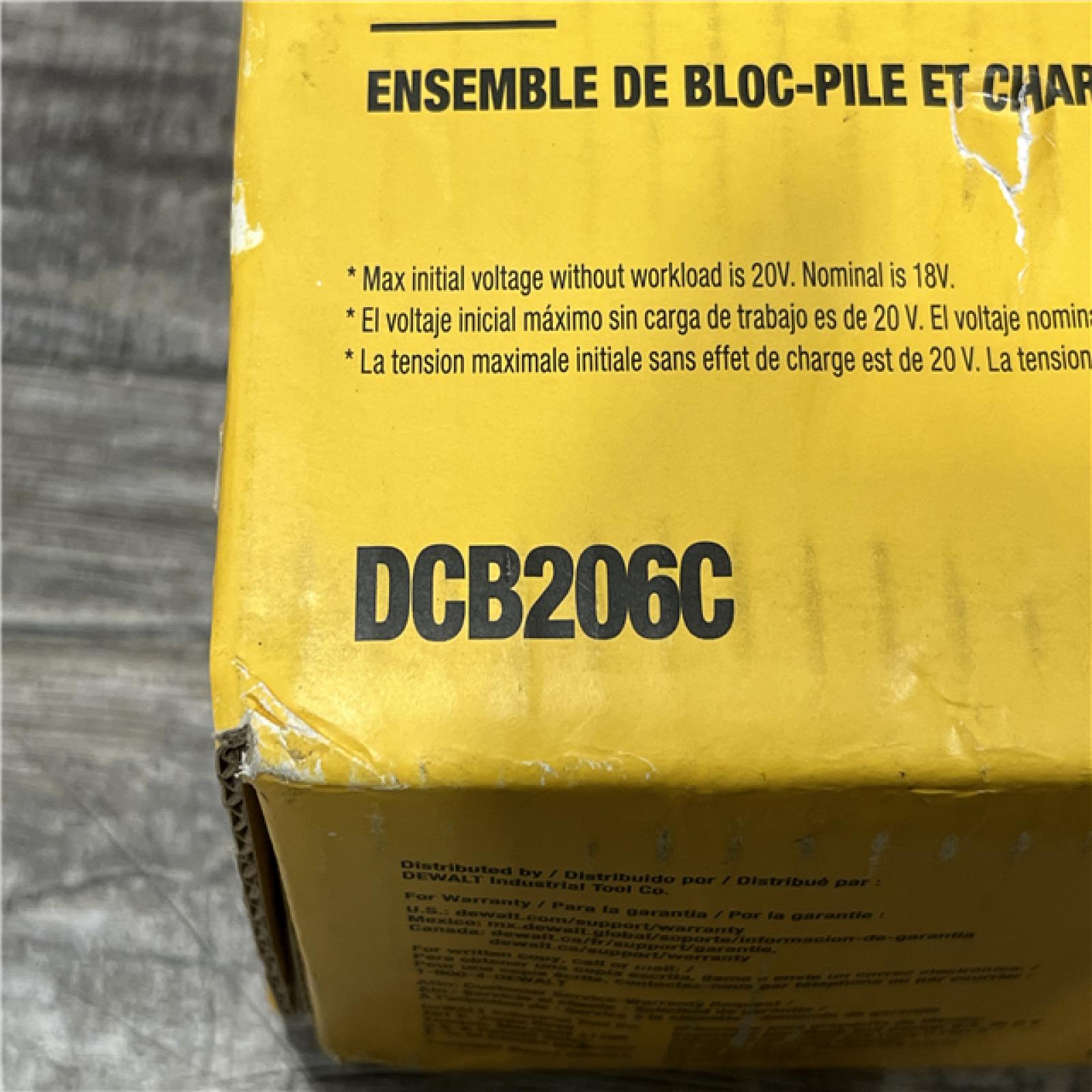 NEW - DEWALT 20V MAX Lithium-Ion 6.0 Ah Battery and Charger