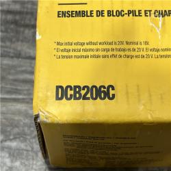 NEW - DEWALT 20V MAX Lithium-Ion 6.0 Ah Battery and Charger