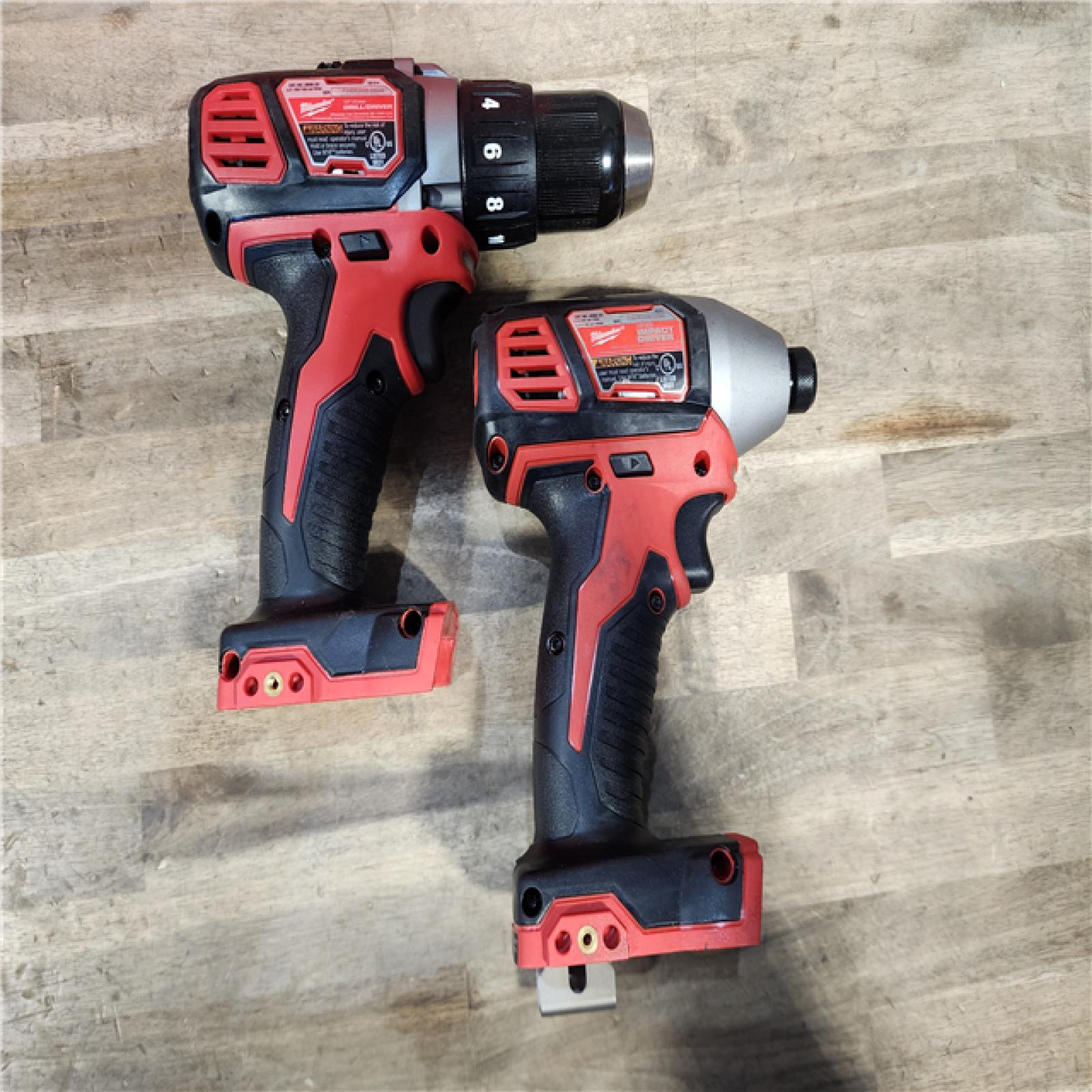 HOUSTON LOCATION - AS-IS Milwaukee 18V Cordless Brushed 2-Tool Drill/Driver and Impact Driver Kit