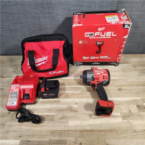 HOUSTON LOCATION - AS-IS Milwaukee M18 1/2 in. Cordless Brushless High Torque Impact Wrench Kit (Battery & Charger)