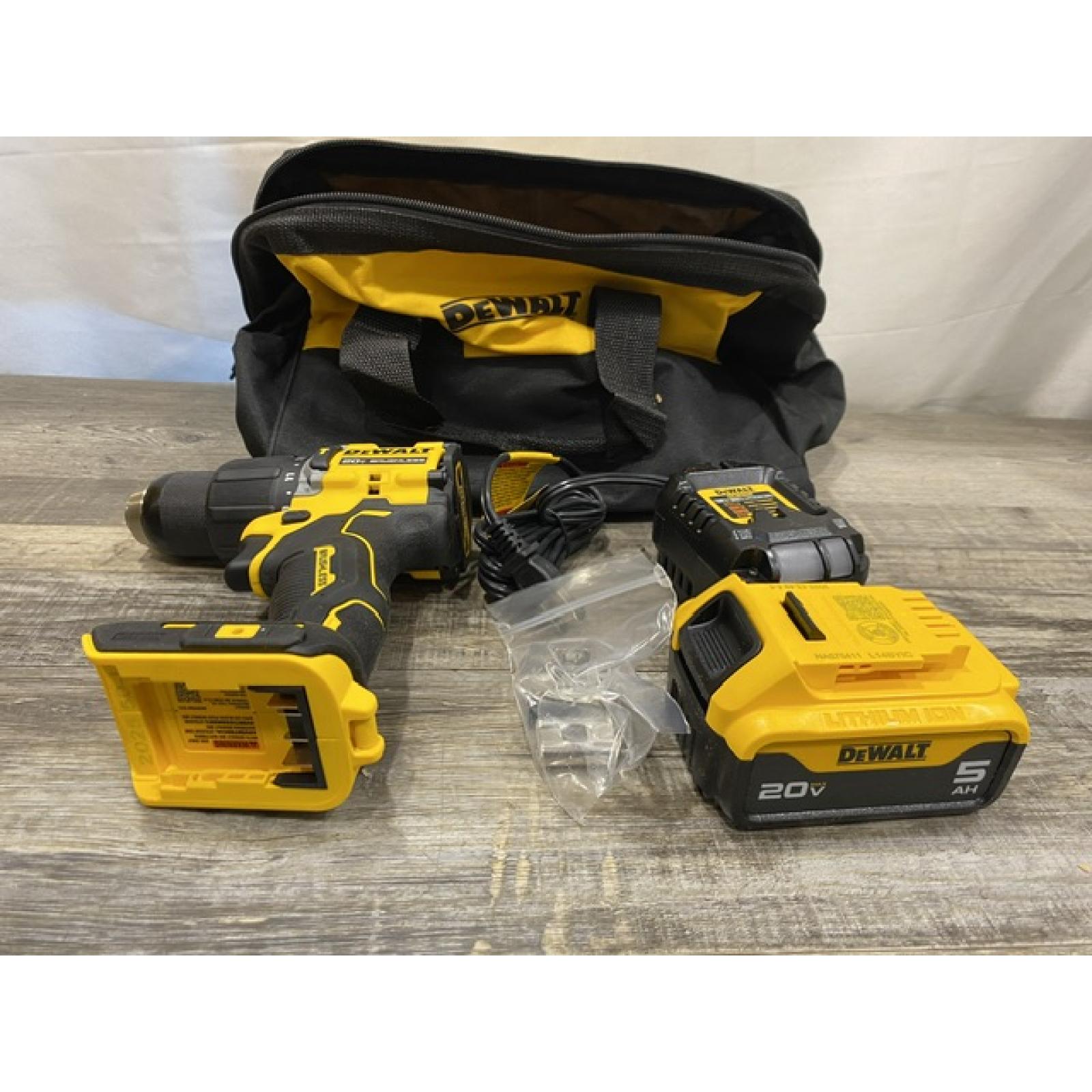 AS-IS DEWALT ATOMIC 20V Lithium-Ion Cordless 1/2 in. Hammer Drill Kit