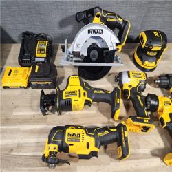 HOUSTON LOCATION - AS-IS DEWALT 20-Volt MAX Lithium-Ion Cordless 7-Tool Combo Kit with 2.0 Ah Battery, 5.0 Ah Battery and Charger