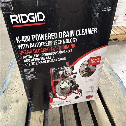 California NEW Ridgid K-400 Powered Drain Cleaner