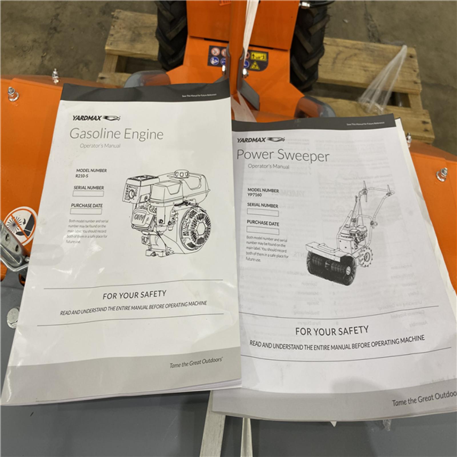 Houston Location - AS-IS Yardmax 209cc Power Sweeper