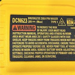 AS-IS DEWALT ATOMIC 20V MAX Lithium Ion Cordless 23 Gauge Pin Nailer Kit